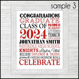 2025 Graduation Subway Art {Personalized} PRINTABLE