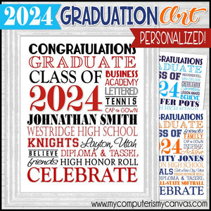 2025 Graduation Subway Art {Personalized} PRINTABLE