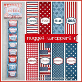 4th of July Nugget Wrappers {Patriotic} PRINTABLE-My Computer is My Canvas