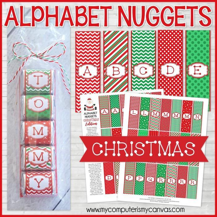 ALPHABET Nugget Wrappers {Christmas Edition} PRINTABLE – My Computer is ...