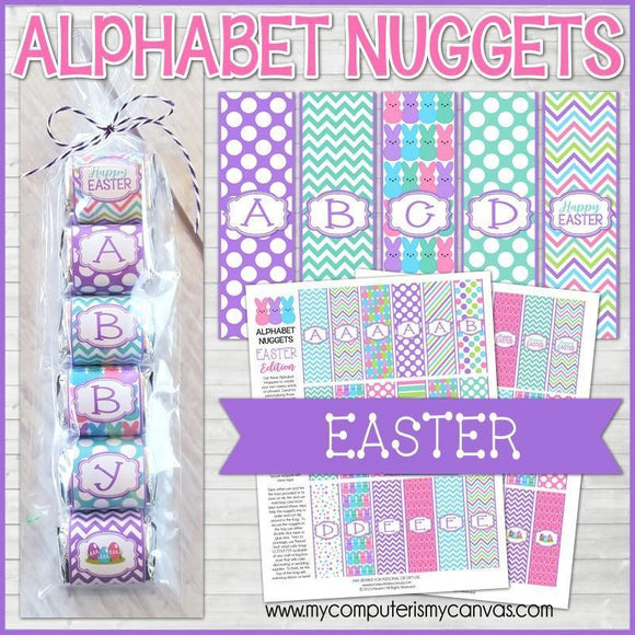 ALPHABET Nugget Wrappers {Easter} PRINTABLE-My Computer is My Canvas