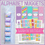 ALPHABET Nugget Wrappers {Rainbow Birthday} PRINTABLE-My Computer is My Canvas