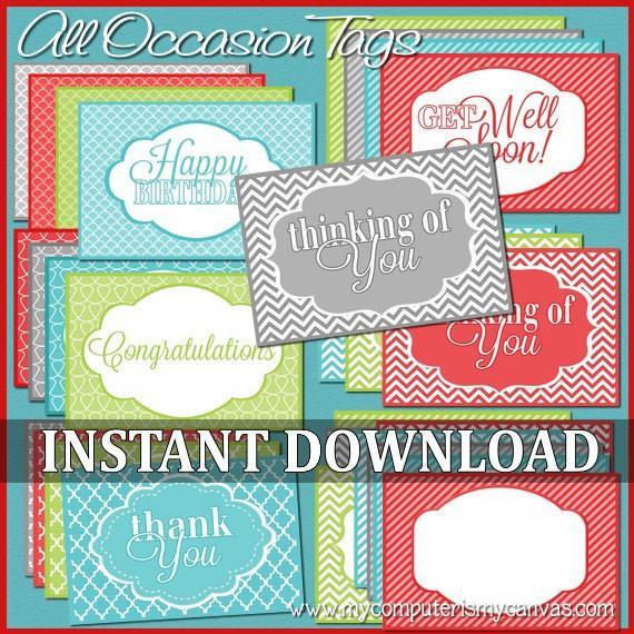 All Occasion {Gift Tag Set} PRINTABLE-My Computer is My Canvas