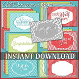 All Occasion {Gift Tag Set} PRINTABLE-My Computer is My Canvas