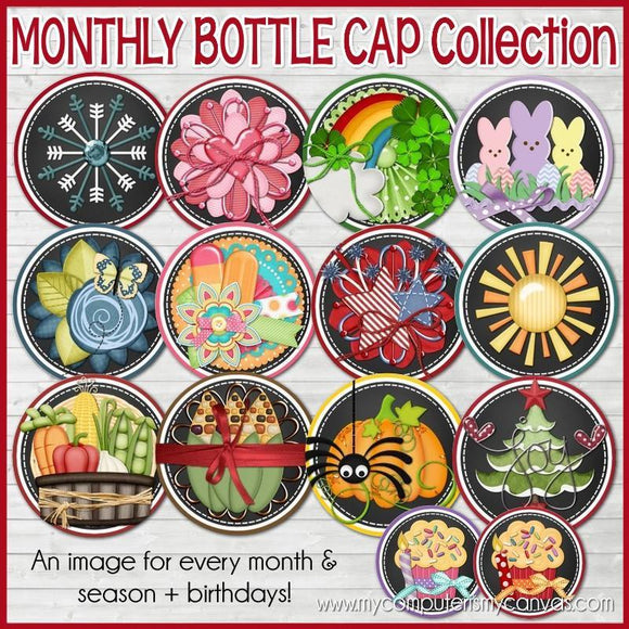 Annual Bottle Cap Collection {Faux Chalkboard} PRINTABLE-My Computer is My Canvas