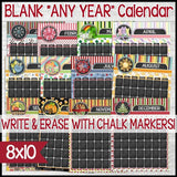 BLANK Calendar {Faux Chalkboard} PRINTABLE-My Computer is My Canvas