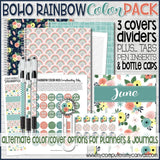 BOHO RAINBOW Color Pack {Alternate Covers/Accessories for Planners/Journals} PRINTABLE