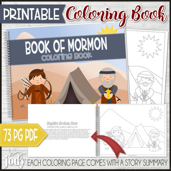 BOOK OF MORMON Scripture Stories Coloring Book {PRINTABLE}