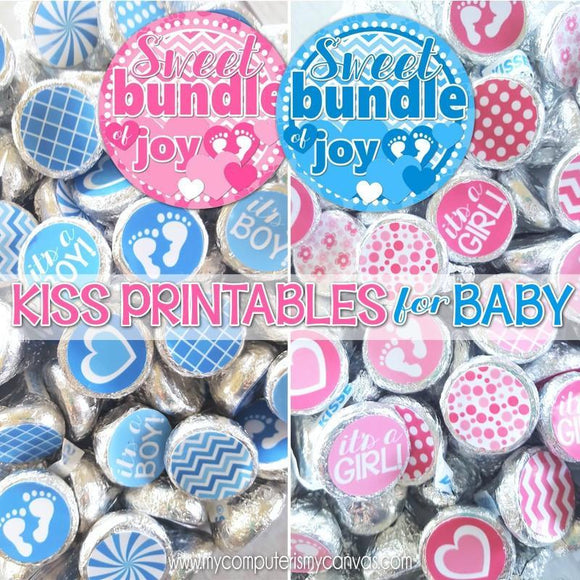 Baby KISS PRINTABLES {It's a Boy & It's a Girl}-My Computer is My Canvas