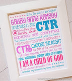 Baptism Subway Art {Personalized} PRINTABLE-My Computer is My Canvas