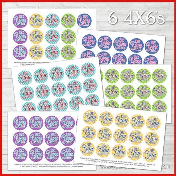 Be-YOU-tiful Bottle Cap PRINTABLE-My Computer is My Canvas