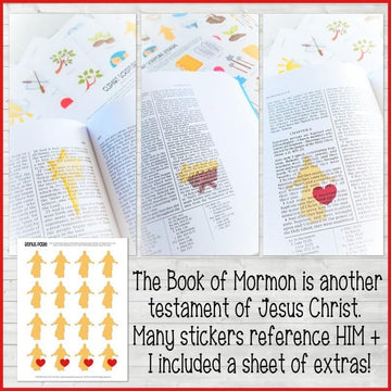 Children's Book of Mormon Scripture Stickers in LDS Scripture
