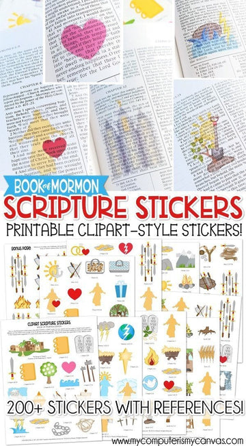 Book of Mormon Scripture Stickers {Clipart Style} PRINTABLE – My