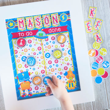 Bottle Cap Job Chart {Robot} PRINTABLE-My Computer is My Canvas