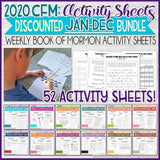 CFM BOOK of MORMON Activity Sheets {JAN-DEC 2020} DISCOUNTED PRE-ORDER BUNDLE - PRINTABLE