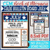 CFM BOOK of MORMON FAUX Bulletin Board Kit {JULY 2020} PRINTABLE