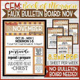 CFM BOOK of MORMON FAUX Bulletin Board Kit {NOV 2020} PRINTABLE