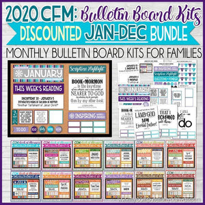 CFM BOOK of MORMON Family Bulletin Board Kits {JAN-DEC 2020} DISCOUNTED PRE-ORDER BUNDLE - PRINTABLE