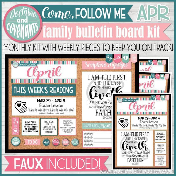 CFM D&C Family Bulletin Board Kit + FAUX Sheets {APR 2021} PRINTABLE