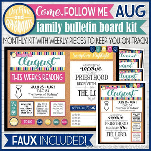 CFM D&C Family Bulletin Board Kit + FAUX Sheets {AUGUST 2021} PRINTABLE