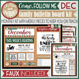 CFM D&C Family Bulletin Board Kit + FAUX Sheets {DECEMBER 2021} PRINTABLE