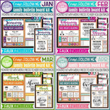 CFM D&C Family Bulletin Board Kit + FAUX Sheets {JAN-DEC 2021} ANNUAL BUNDLE PRINTABLE