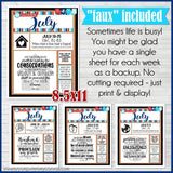 CFM D&C Family Bulletin Board Kit + FAUX Sheets {JAN-DEC 2021} ANNUAL BUNDLE PRINTABLE
