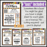 CFM D&C Family Bulletin Board Kit + FAUX Sheets {OCTOBER 2021} PRINTABLE