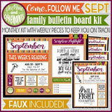 CFM D&C Family Bulletin Board Kit + FAUX Sheets {SEPTEMBER 2021} PRINTABLE