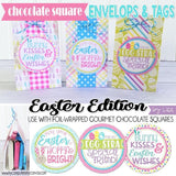 Chocolate Squares Envelops & Tags {EASTER} PRINTABLE