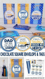 Chocolate Squares Envelops & Tags {FATHER'S DAY} PRINTABLE