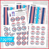 Chocolate Squares Envelops & Tags {PATRIOTIC} PRINTABLE