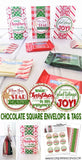 Chocolate Squares Envelops & Tags {RELIGIOUS CHRISTMAS} PRINTABLE