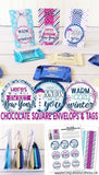 Chocolate Squares Envelops & Tags {WINTER} PRINTABLE