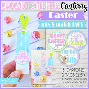 Chocolate Truffle Cartons & Tags {EASTER} PRINTABLE
