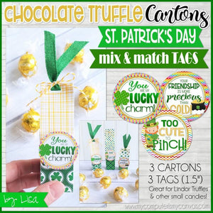 Chocolate Truffle Cartons & Tags {ST. PATRICK'S DAY} PRINTABLE