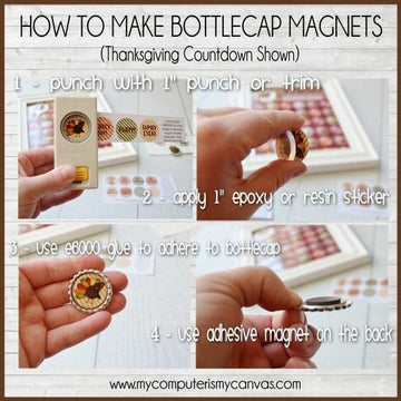 Christmas Bottle Cap Countdown PRINTABLE {Clearance}-My Computer is My Canvas