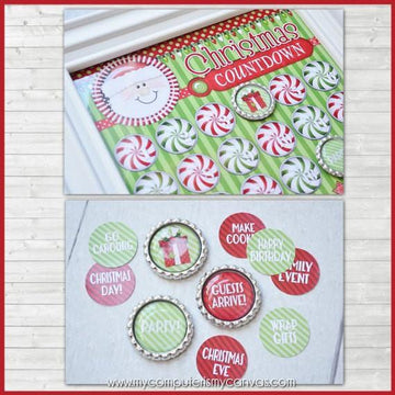 Christmas Bottle Cap PRINTABLE – My Computer is My Canvas