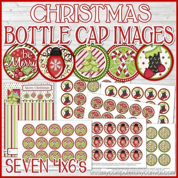 Christmas Bottle Cap PRINTABLE-My Computer is My Canvas