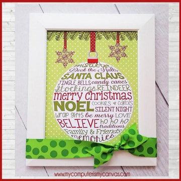 Christmas Bulb Subway Art PRINTABLE-My Computer is My Canvas