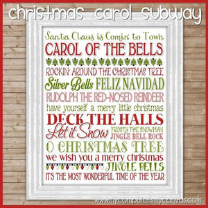 Christmas Carols Subway Art PRINTABLE-My Computer is My Canvas