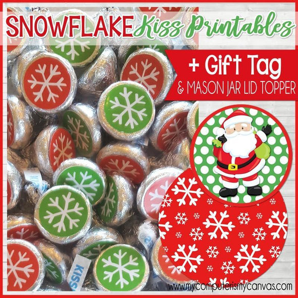 Christmas KISS PRINTABLES {Snowflake Edition}-My Computer is My Canvas