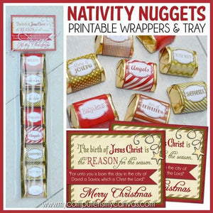 Christmas Nugget Wrappers {Nativity} PRINTABLE-My Computer is My Canvas