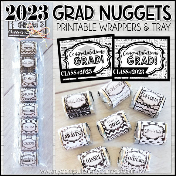 Class of 2023 Graduation Nugget Wrappers PRINTABLE