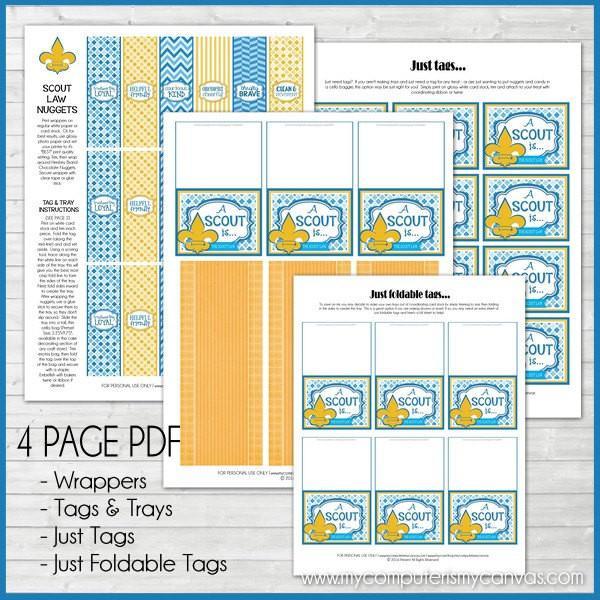 Cub Scout Law Nugget Wrappers PRINTABLE – My Computer is My Canvas
