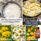 DANDE-MAG {Dandelion-Infused} Magnesium CREAM (4 oz Glass Jar)