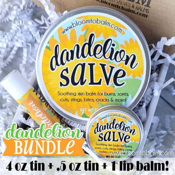 DANDELION Salve & Lip Balm {BUNDLE}
