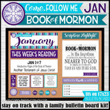 DISCOUNTED 2024 CFM Book of Mormon Family Bulletin Board Kit JAN-DEC {PRINTABLE}