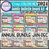 DISCOUNTED 2024 CFM Book of Mormon Family Bulletin Board Kit JAN-DEC {PRINTABLE}