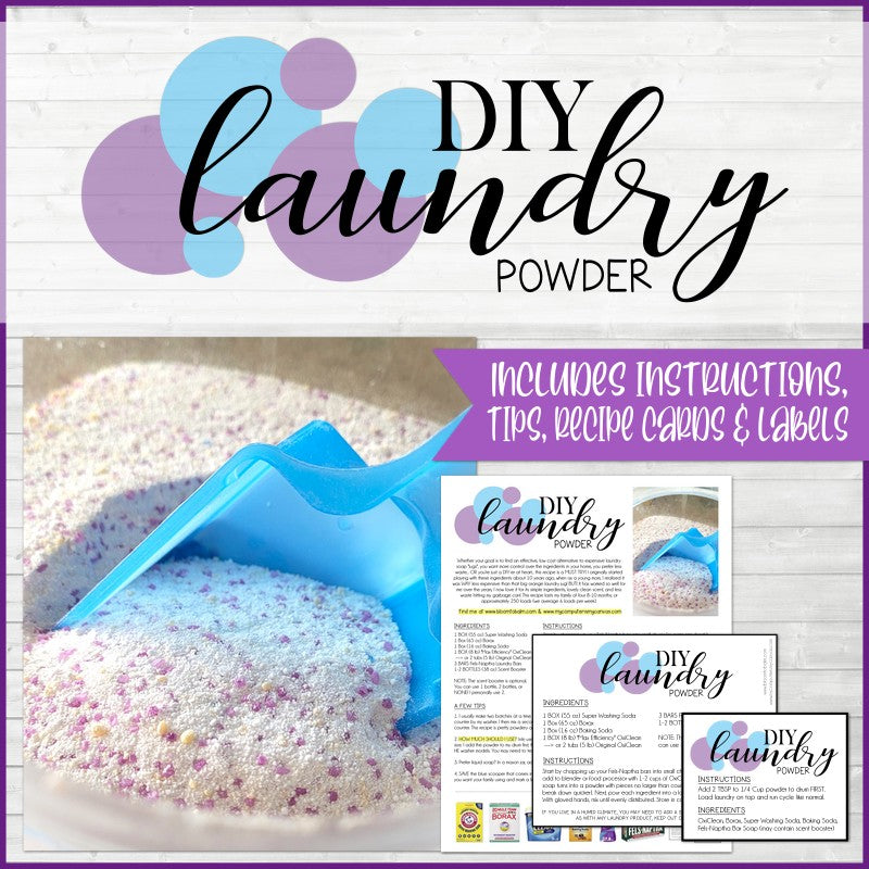 DIY Laundry Powder Recipe CARD & LABELS Printable – Bloom to Balm | My Computer is My Canvas diy-laundry-powder-recipe-card-labels-printable-bloom-to-balm-my-computer-is-my-canvas